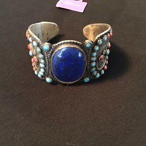Jewelry - Silver & lapis cuff bracelet NWOT. Jewelry - Silver & lapis cuff bracelet NWOT.